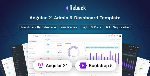 Reback - Angular 21 Admin & Dashboard Template