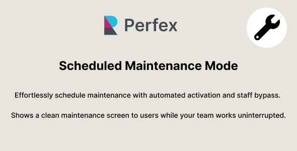 Scheduled Maintenance Mode for Perfex CRM