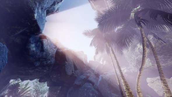 Sun Light Inside Mysterious Cave alt