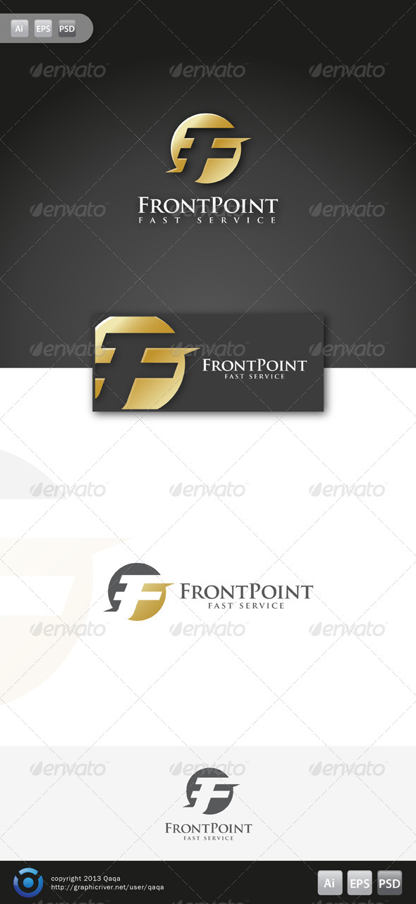 F - Front Point Logo - Letters Logo Templates