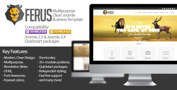 Ferus - Clean Responsive Multipurpose Joomla Theme