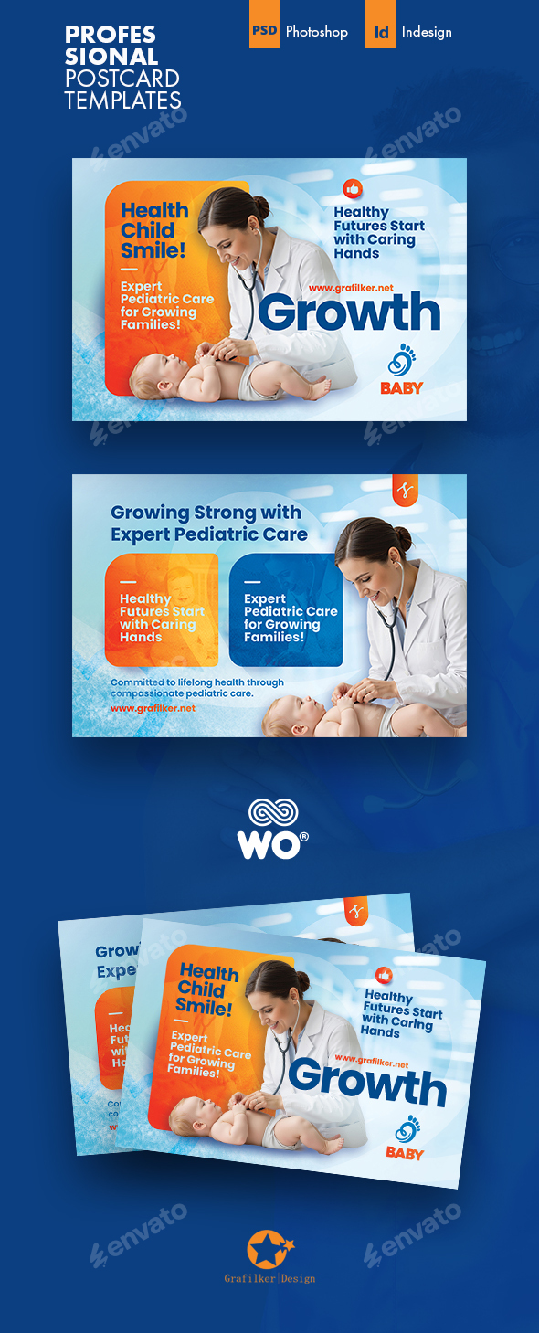 Pediatric Doctor Postcard Templates