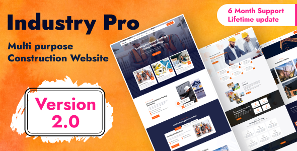 Industry PRO - Multipurpose Construction Builder and Agency Website Script