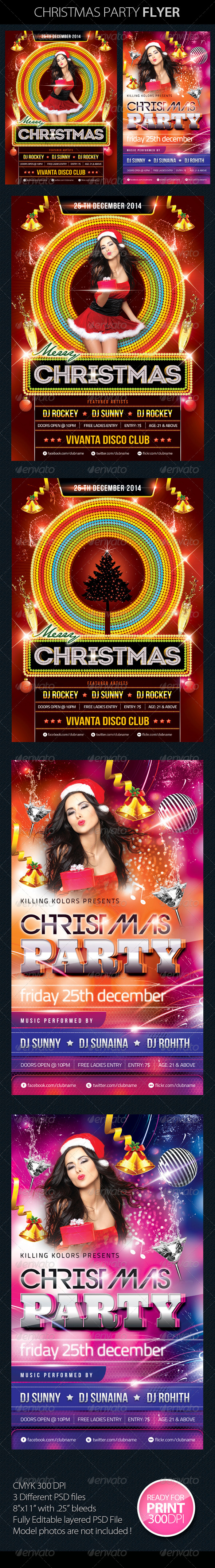 Christmas Party Flyer Bundle - Clubs & Parties Events