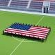 American Flag On The Football Field - VideoHive Item for Sale
