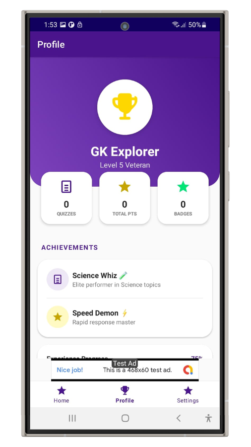 GK Master - Offline General Knowledge Quiz App with AdMob & Material ...