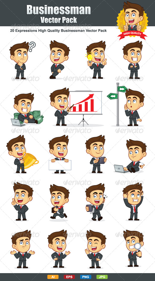 Businessman Vector Pack - People Characters