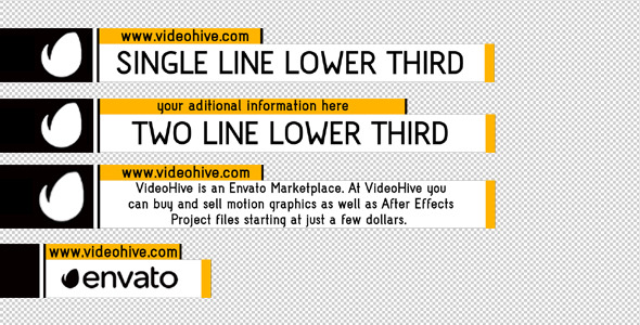 Clean Lower Third - VideoHive 6088840