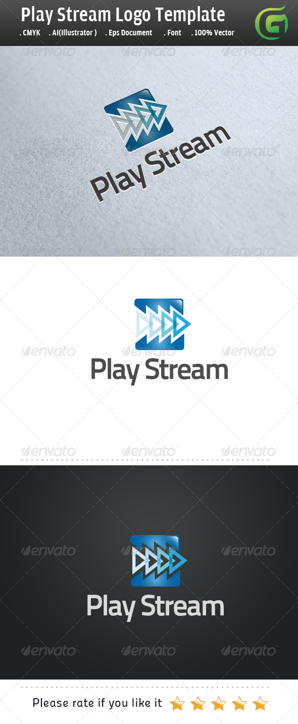 Play Stream - Symbols Logo Templates