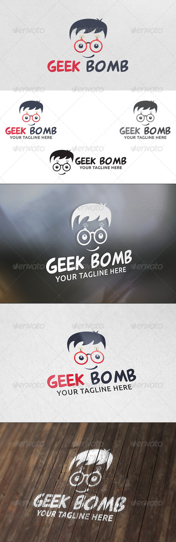 Geek Bomb - Logo Template - Humans Logo Templates