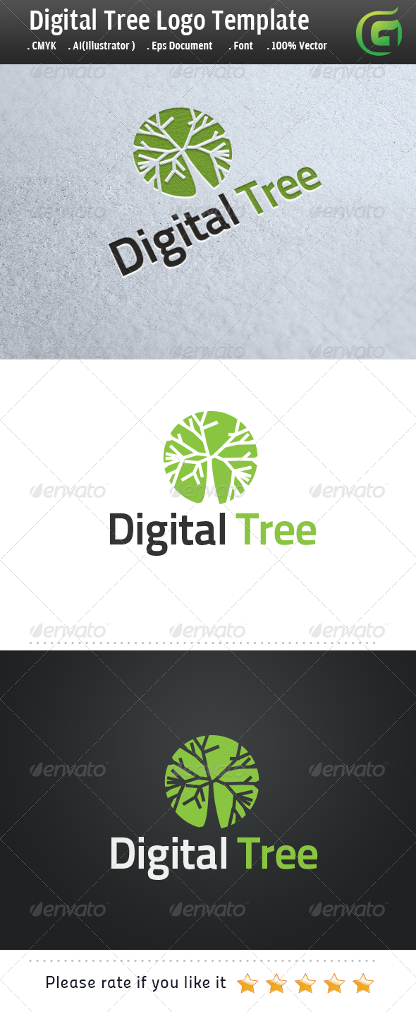 Digital Tree - Symbols Logo Templates