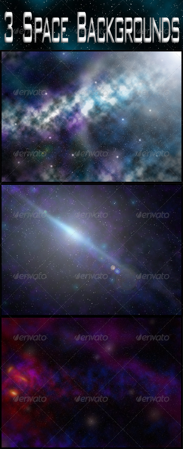 3 Space Backgrounds - Nature Backgrounds