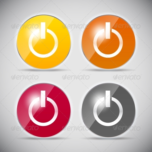 Shiny Glossy Computer Icon Vector Illustration - Web Technology