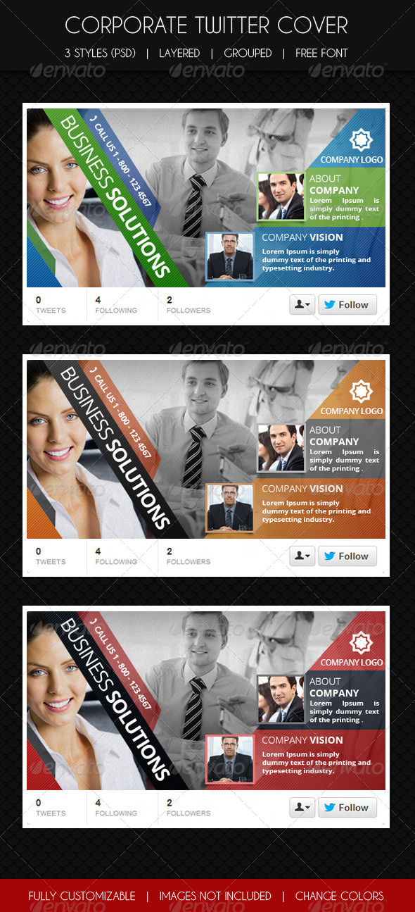 Multipurpose Corporate Twitter Cover - Twitter Social Media