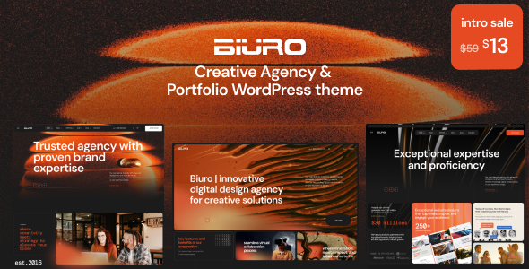 Biuro | Creative Agency & Portfolio WordPress Theme