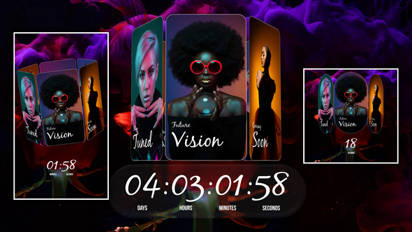 Countdown Timer Carousel Premiere Pro template preview