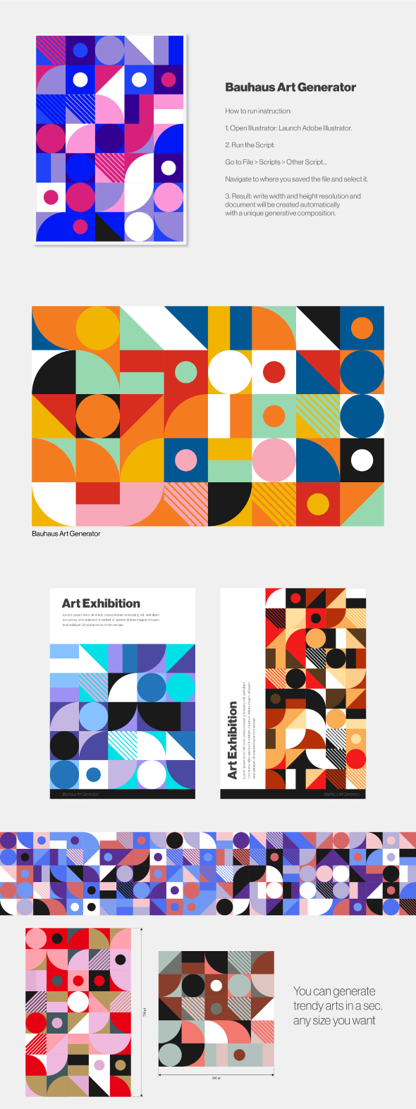 Bauhaus Art Generator Script for Illustrator
