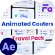 Travel Counters Pack – Luggage Weight, Weather, Booking Calendar, Route Progress, Checklist UI