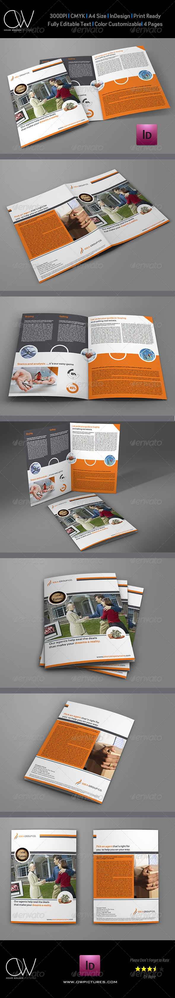 Real Estate Services Bi-Fold Brochure Template - Brochures Print Templates