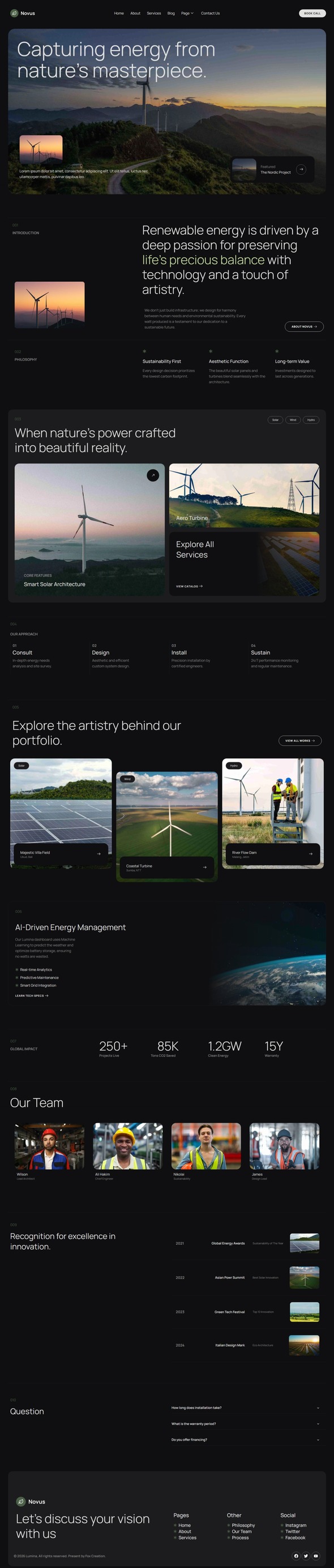 Novus - Green Renewable Energy Elementor Template Kit