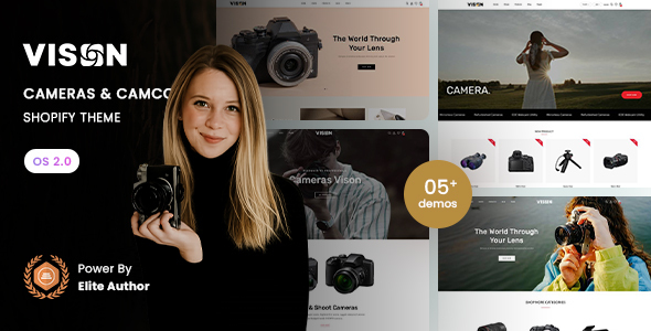 Vison – Cameras & Camcorders Shopify 2.0 Theme