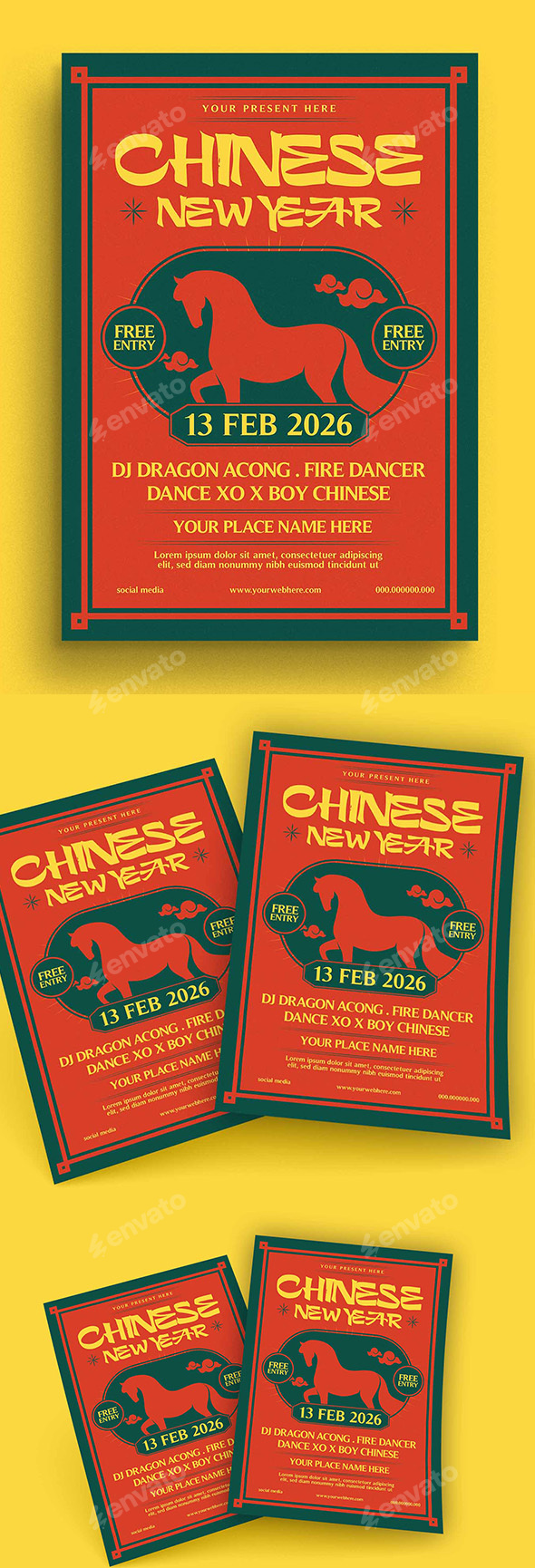 Chinese New Year Party Flyer