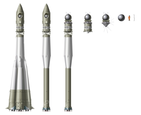 Vector Hidetailed Space Rocket with First