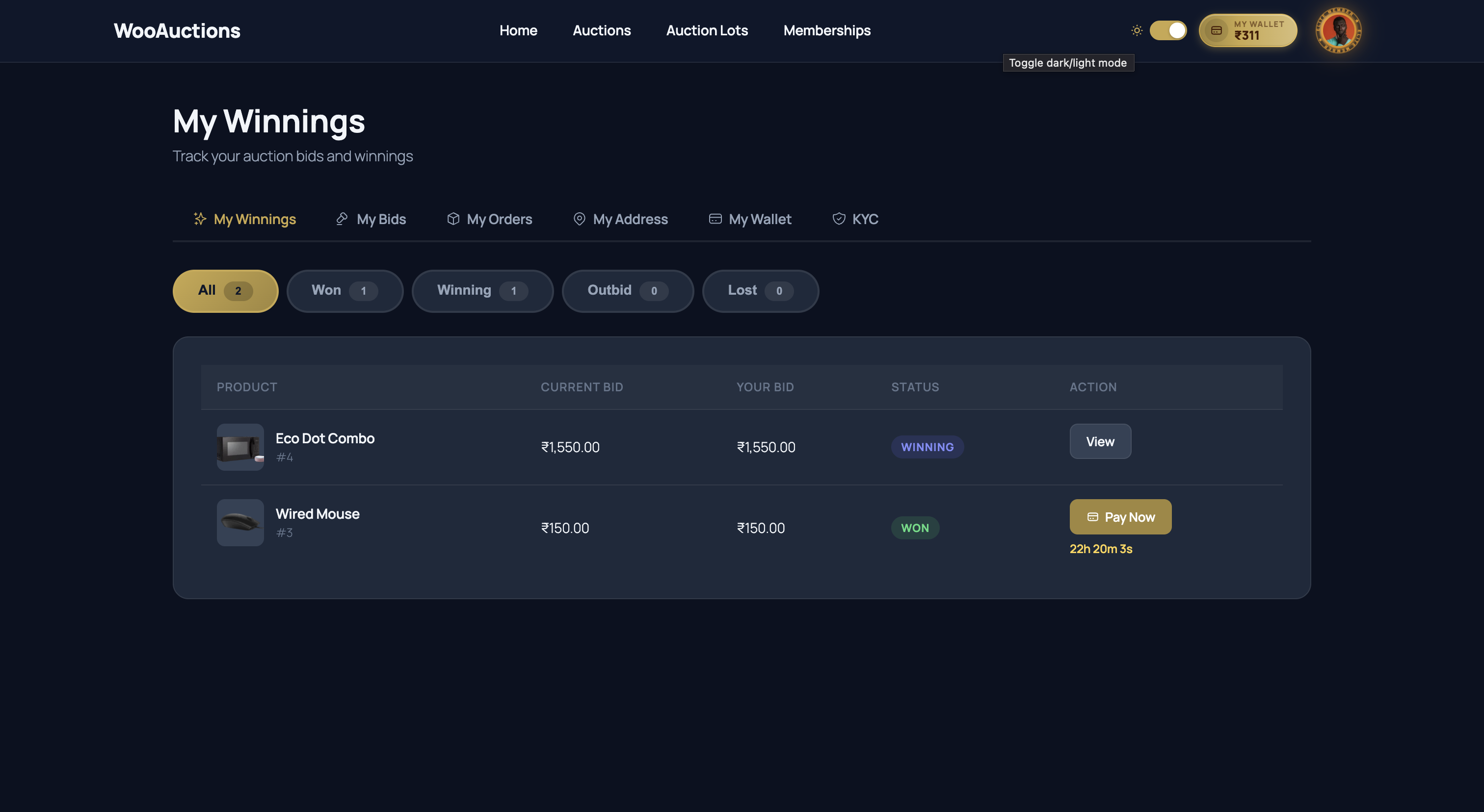 WooCommerce Auction Marketplace - Multivendor Auction | Wallet | Membership | KYC | Buy Now - 19
