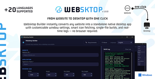 Websktop Builder – Convert Any Website to Native Desktop App