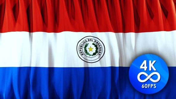 Flag loop PARAGUAY |4K| 60fps