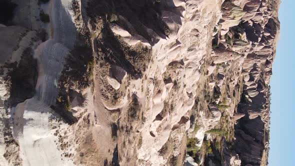 Vertical Video Cappadocia Landscape Aerial View alt