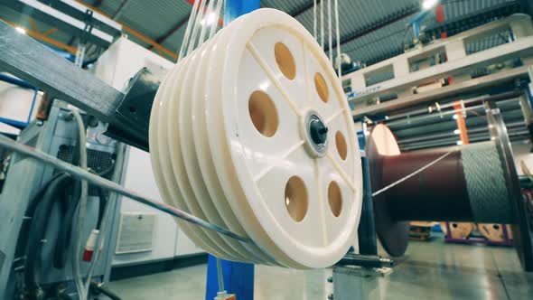 Large Rotating Shaft and a Spool at a Cable Plant alt