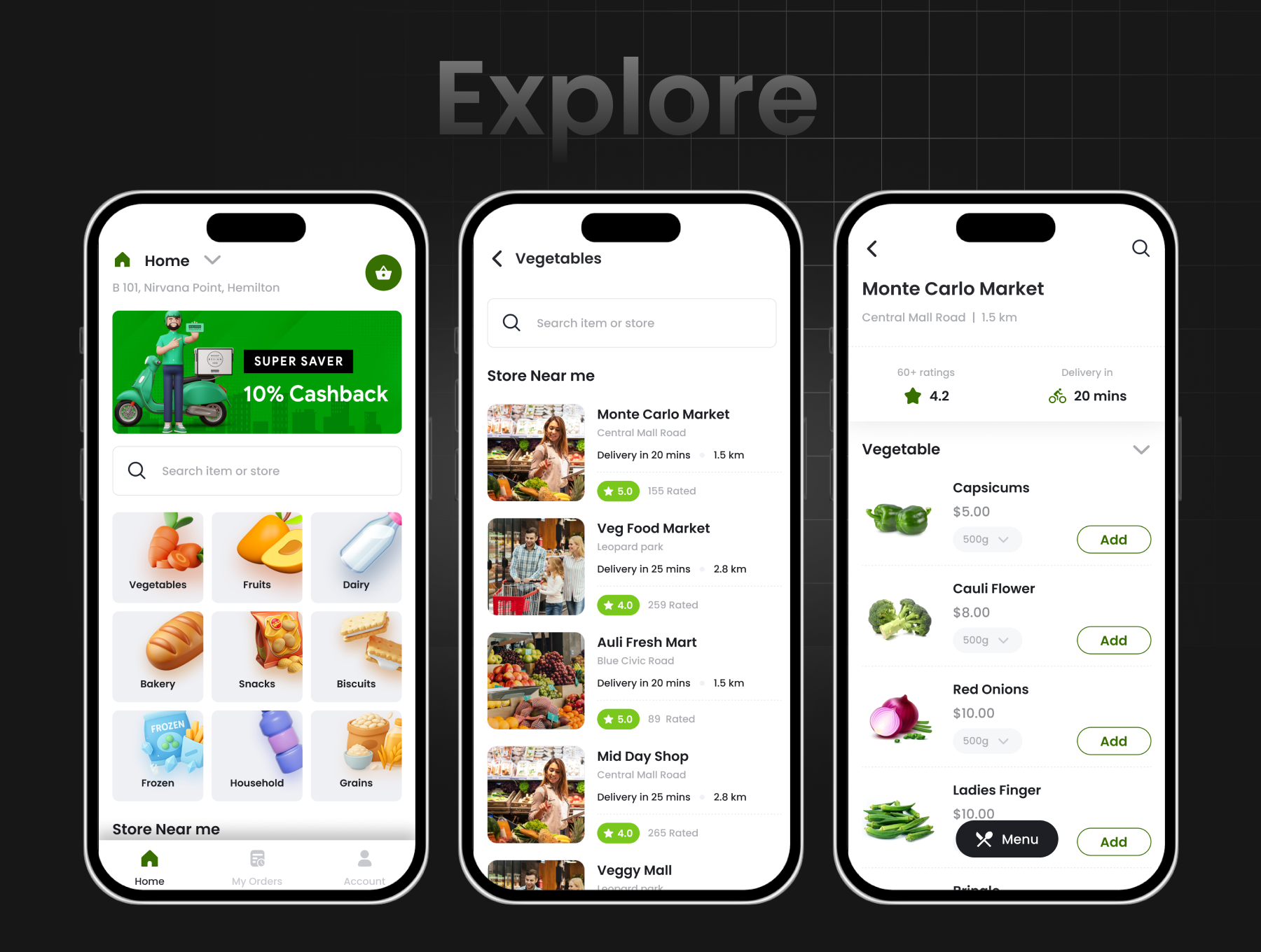 6 App Template| Multi Vendor Grocery Delivery | On-Demand Supermarket ...