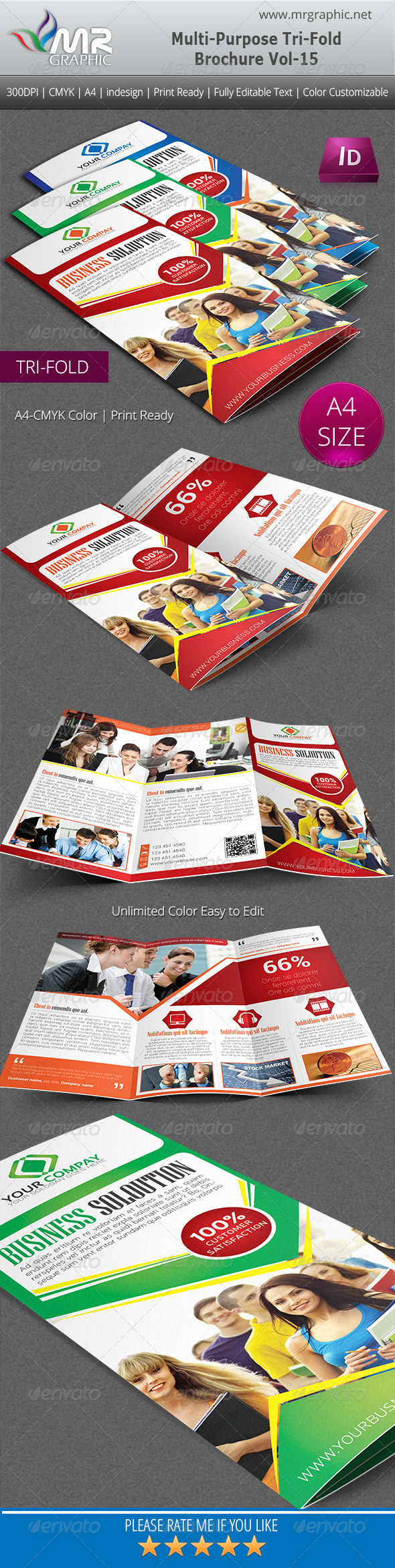 Multipurpose Business Tri-Fold Brochure Vol-15 - Corporate Brochures