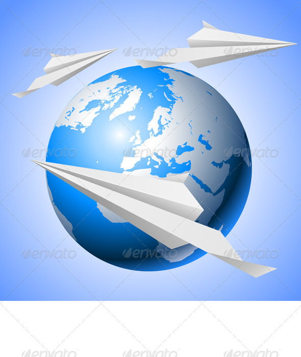 Paper Airplane - Abstract Conceptual