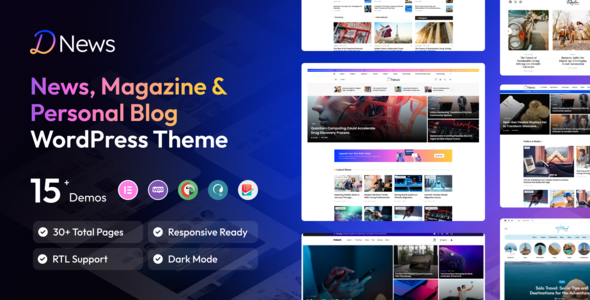 Dnews - News Magazine & Newspaper WordPress Theme