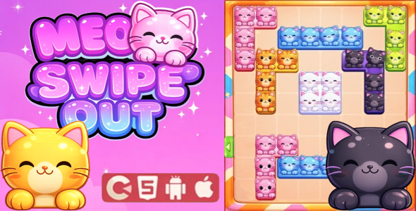 Meow Swipe - HTML5 Game, Construct 3