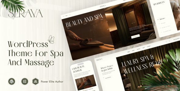 Serava – Spa & Massage Salon Beauty Theme