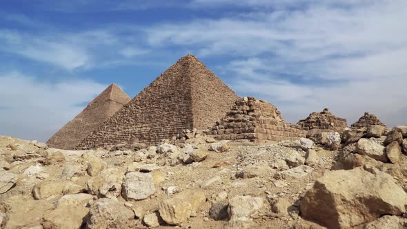 The Great Pyramids In Giza Valley Cairo Egypt