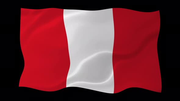 Flag Of Peru Wavy National Flag Animation