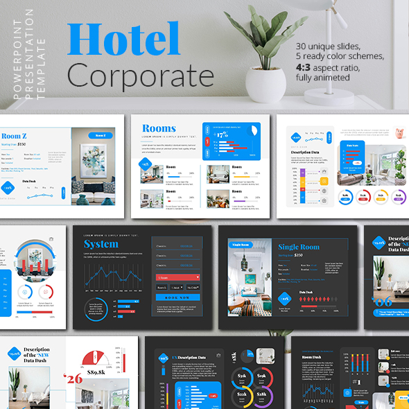 Hotel Corporate Dashboards PowerPoint Presentation Template