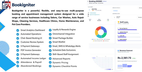 Bookigniter Multi Purpose Appointment Booking and management-system