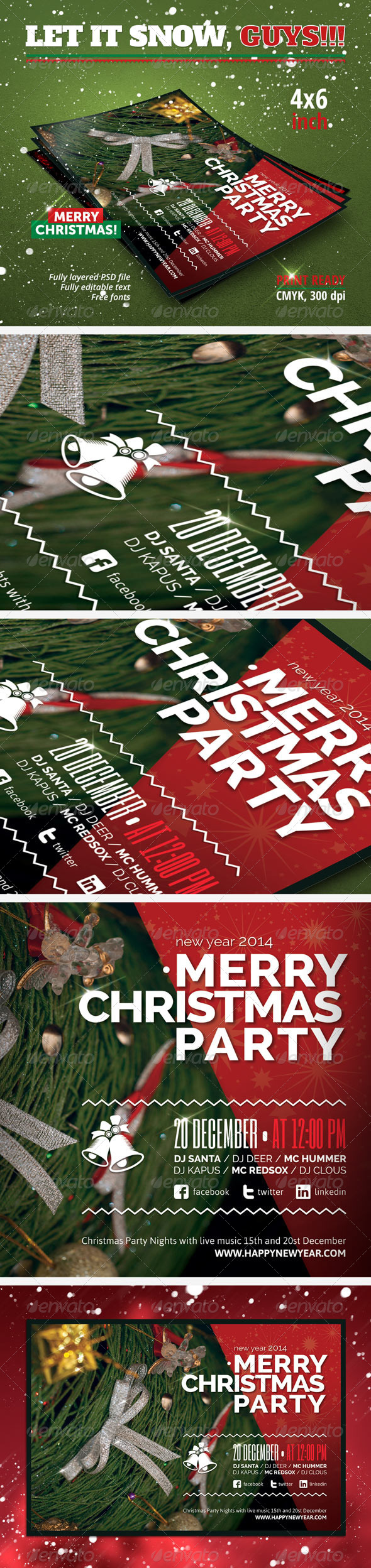 Christmas, New Year Party Flyer - Clubs & Parties Events