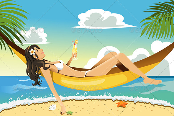 Beach Woman - Travel Conceptual