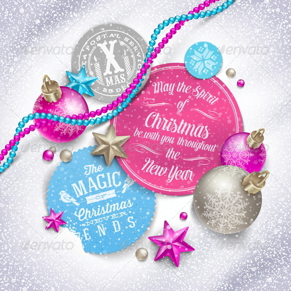 Cardboard Labels with Christmas Greetings - Christmas Seasons/Holidays