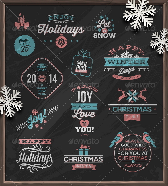 Christmas Holidays Signs, Emblems and Greetings - Christmas Seasons/Holidays