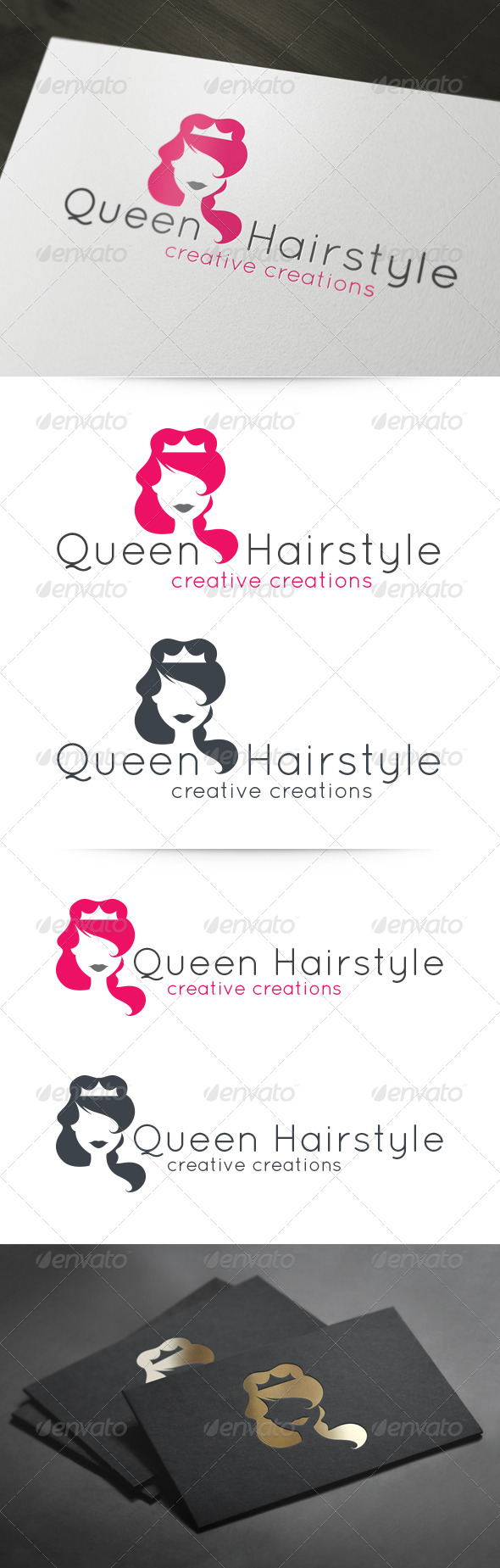 Queen Hairstyle Logo - Humans Logo Templates