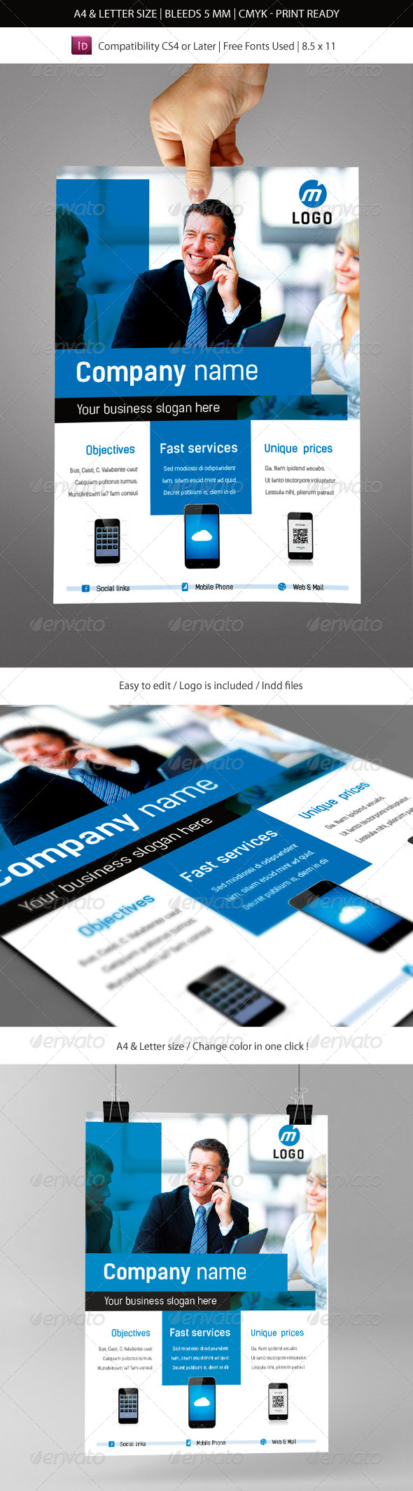 Corporate & Business Commerce Flyer Template - Corporate Flyers