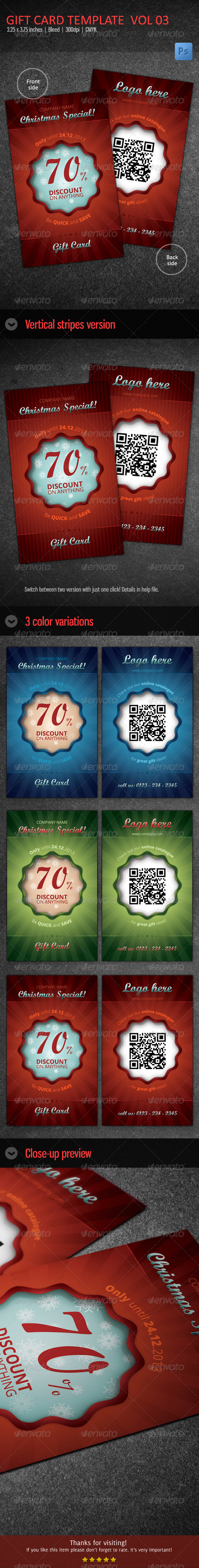 Christmas Gift Card / Voucher vol 03 - Cards & Invites Print Templates