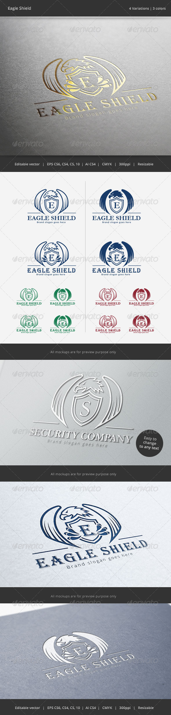 Eagle Shield Crest Logo - Crests Logo Templates